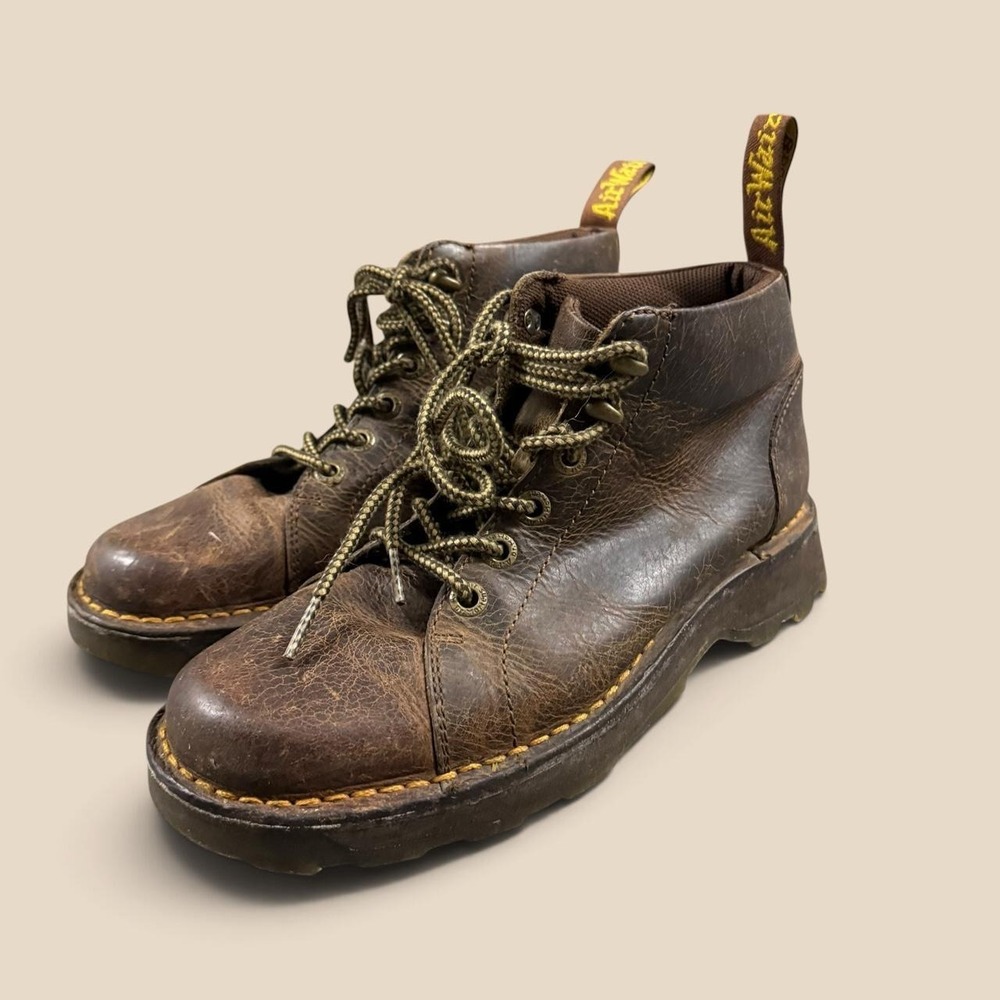 Dr Martens Brown Leather Ankle Boots Mens US 8 Minor Wear